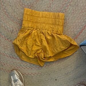 Free People Stylish Yellow Women's Shorts